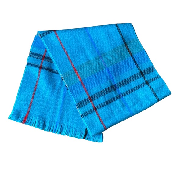 Turquoise Fringed Soft Winter Scarf - Picture 1 of 3